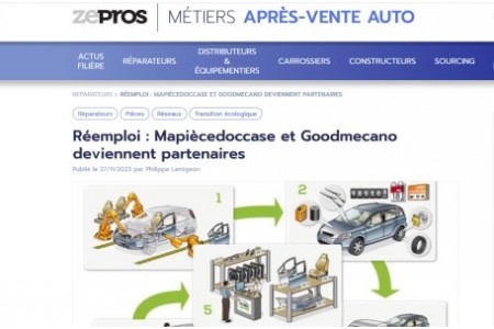 Zepros: Mapiècedoccase et Goodmecano deviennent partenaires